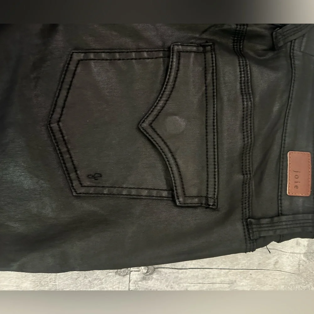 Anthropologie Joie | Sexy Coated Faux Leather Denim | High Rise ! Cargo … - Picture 8 of 10